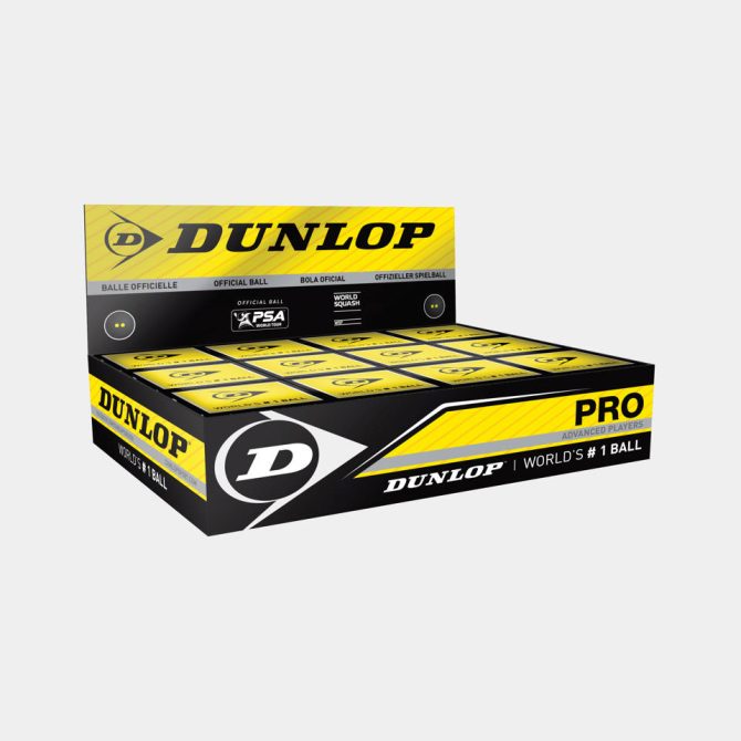 Pro Squash Ball 12pcs - double Yellow dot - Image 2