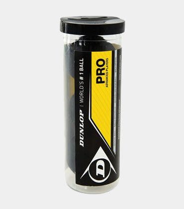 Pro Squash Ball 3Ball Tube - Double Yellow Dot