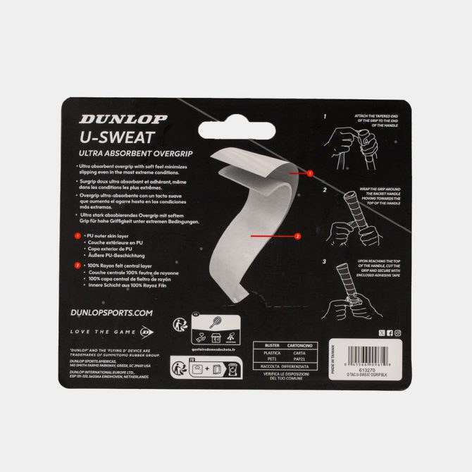 U-SWEAT OGRIP BLK 3PCS BLISTER - Image 2